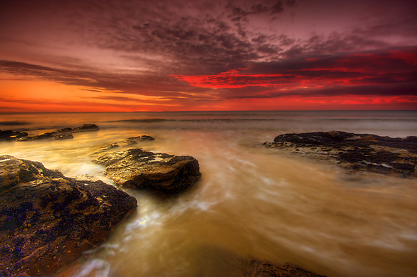 Red Sunrise, Lorne, Victoria.